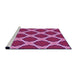 Sideview of Machine Washable Transitional Raspberry Red Rug, wshpat2327pur