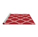 Sideview of Machine Washable Transitional Red Rug, wshpat2327rd