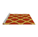 Sideview of Machine Washable Transitional Orange Rug, wshpat2327yw