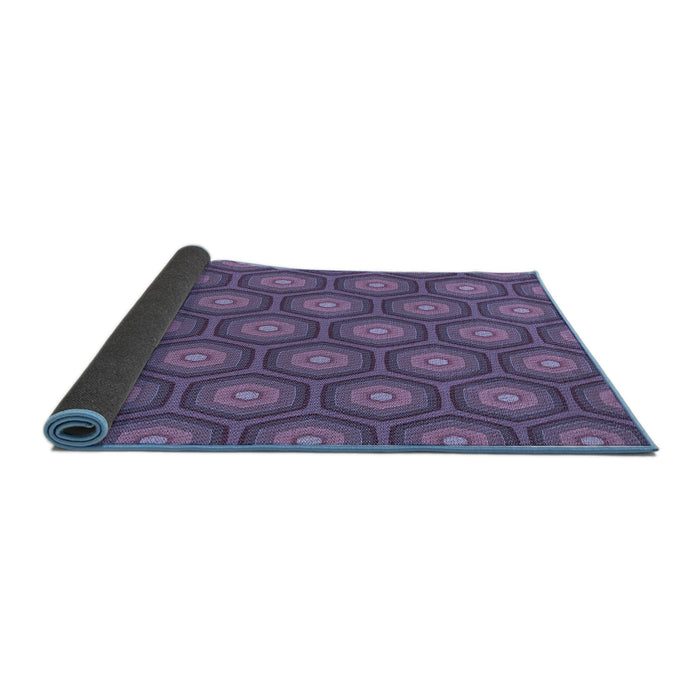 Thickness of Patterned Purple Rug, pat2328blu
