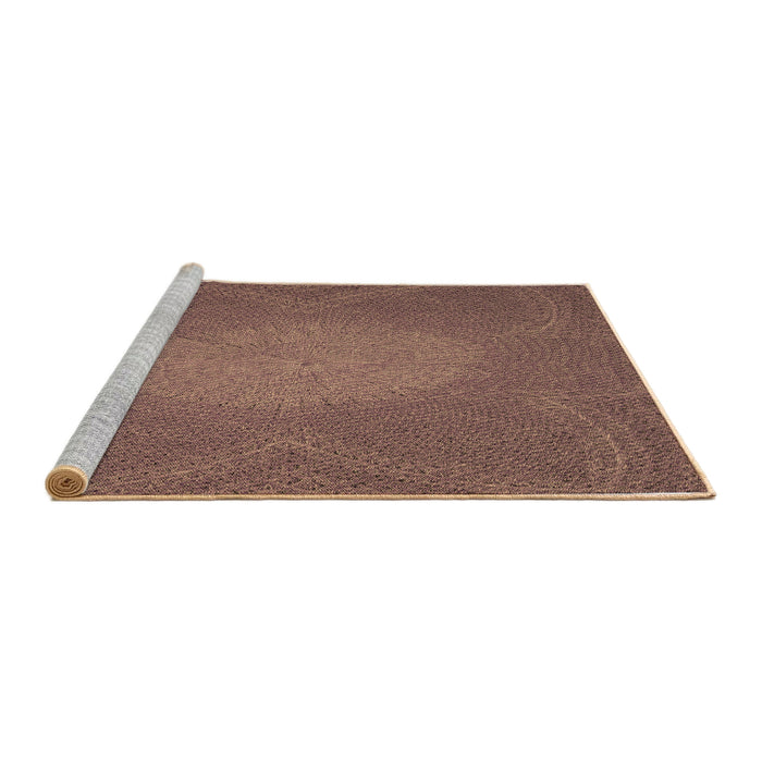 Sideview of Machine Washable Transitional Copper Red Pink Rug, wshpat2329brn