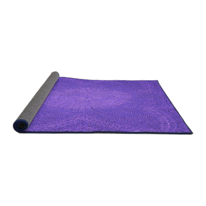 Thickness of Patterned Purple Rug, pat2329pur