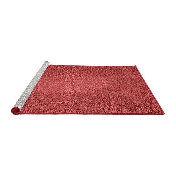 Sideview of Machine Washable Transitional Red Rug, wshpat2329rd