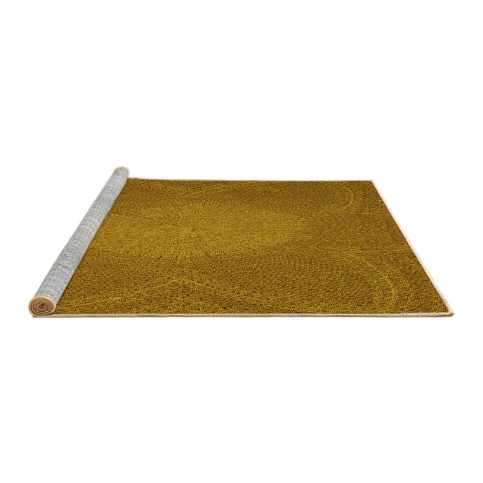 Sideview of Machine Washable Transitional Mahogany Brown Rug, wshpat2329yw
