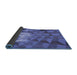 Thickness of Patterned Deep Periwinkle Purple Rug, pat233blu