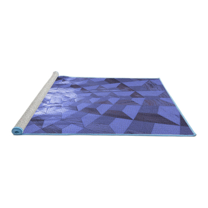 Sideview of Machine Washable Transitional Deep Periwinkle Purple Rug, wshpat233blu