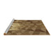 Sideview of Machine Washable Transitional Dark Bronze Brown Rug, wshpat233brn