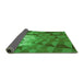 Thickness of Patterned Green Rug, pat233grn