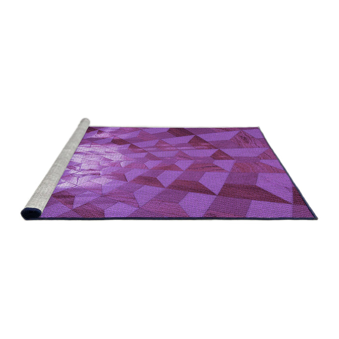 Sideview of Machine Washable Transitional Dark Magenta Purple Rug, wshpat233pur