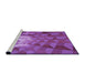 Sideview of Machine Washable Transitional Dark Magenta Purple Rug, wshpat233pur