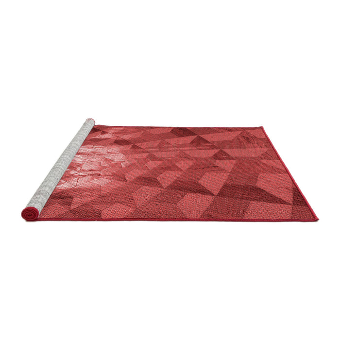 Sideview of Machine Washable Transitional Red Rug, wshpat233rd