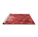 Sideview of Machine Washable Transitional Red Rug, wshpat233rd