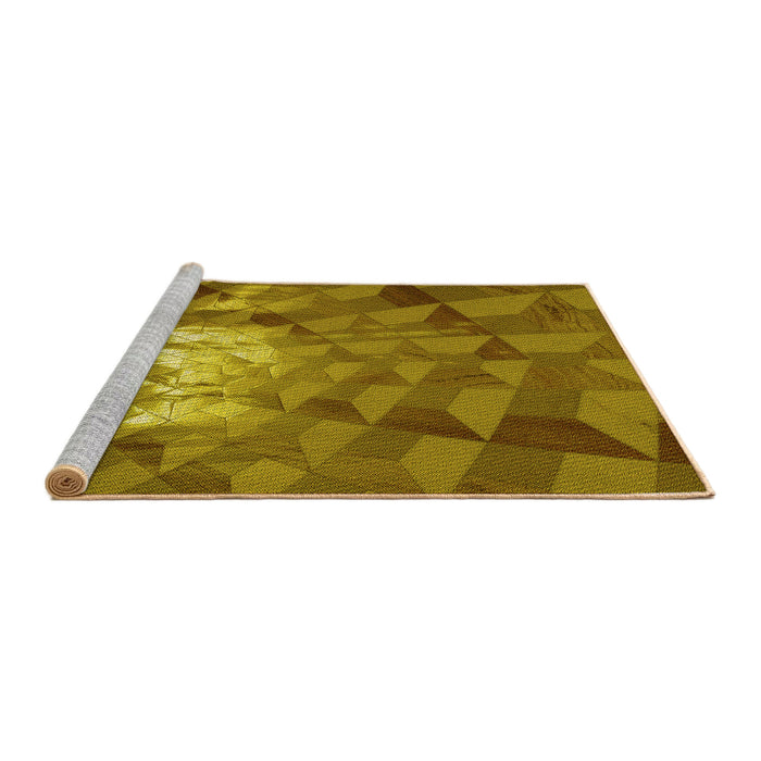 Sideview of Machine Washable Transitional Dark Bronze Brown Rug, wshpat233yw