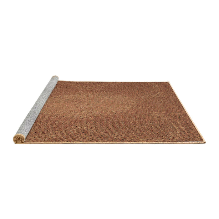 Sideview of Machine Washable Transitional Mahogany Brown Rug, wshpat2330brn