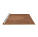 Sideview of Machine Washable Transitional Mahogany Brown Rug, wshpat2330brn