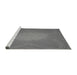 Sideview of Machine Washable Transitional Carbon Gray Rug, wshpat2330gry