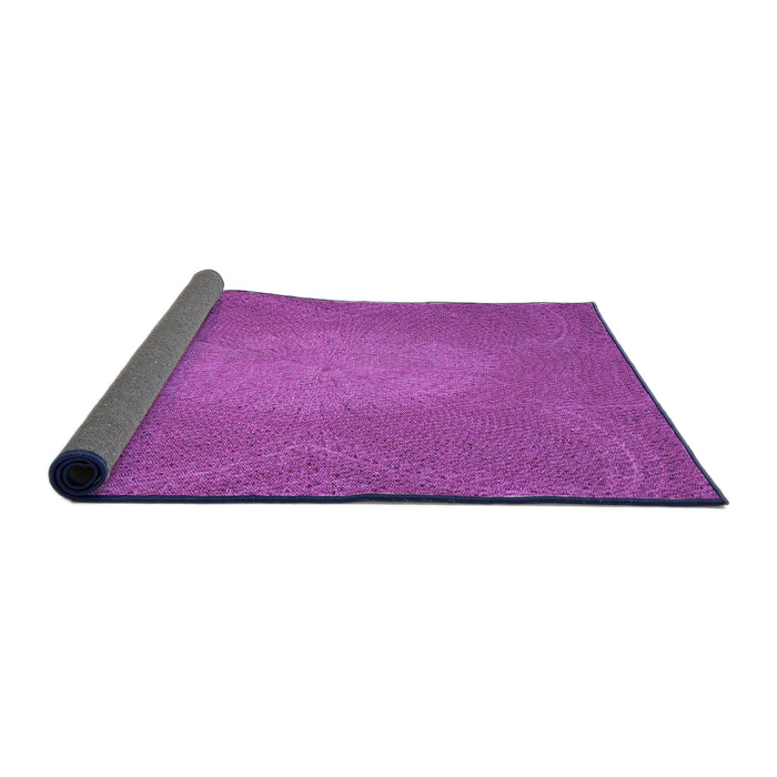 Thickness of Patterned Bright Neon Pink Purple Rug, pat2330pur