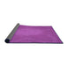 Thickness of Patterned Bright Neon Pink Purple Rug, pat2330pur