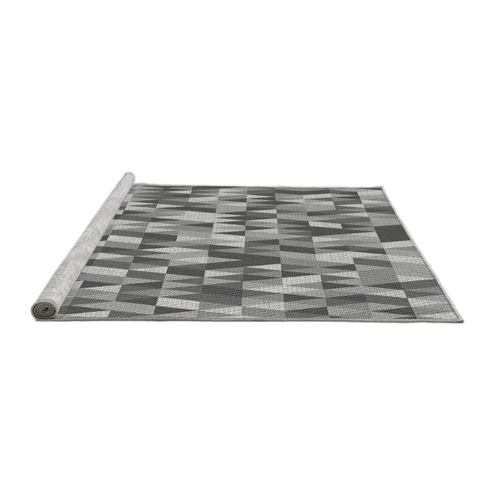 Sideview of Machine Washable Transitional Cloud Gray Rug, wshpat2331gry