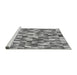 Sideview of Machine Washable Transitional Cloud Gray Rug, wshpat2331gry