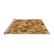 Sideview of Machine Washable Transitional Orange Rug, wshpat2331org