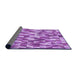 Thickness of Patterned Violet Purple Rug, pat2331pur