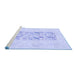 Sideview of Machine Washable Transitional Lavender Blue Rug, wshpat2332blu