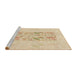 Sideview of Machine Washable Transitional Golden Blonde Gold Rug, wshpat2332brn