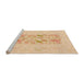 Sideview of Machine Washable Transitional Golden Blonde Gold Rug, wshpat2332org