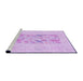 Sideview of Machine Washable Transitional Purple Rug, wshpat2332pur