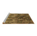 Sideview of Machine Washable Transitional Dark Bronze Brown Rug, wshpat2333brn