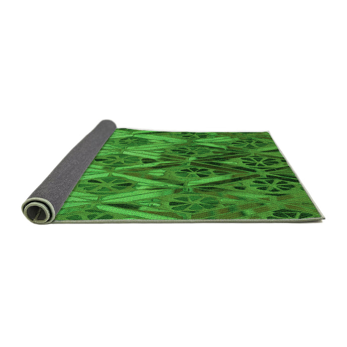Thickness of Patterned Green Rug, pat2333grn