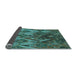 Thickness of Patterned Deep-Sea Green Rug, pat2333lblu