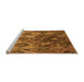 Sideview of Machine Washable Transitional Saddle Brown Rug, wshpat2333org