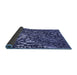 Thickness of Patterned Blue Rug, pat2334blu