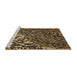 Sideview of Machine Washable Transitional Bronze Brown Rug, wshpat2334brn