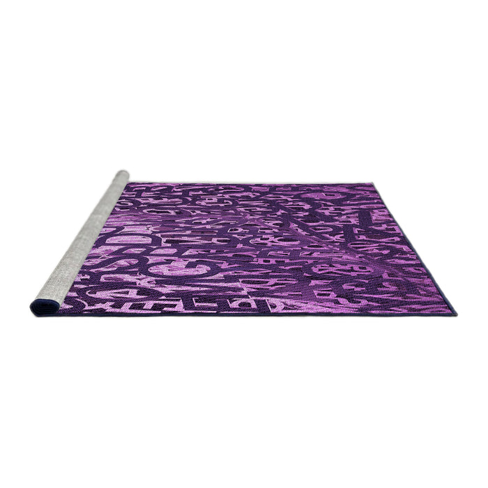 Sideview of Machine Washable Transitional Purple Rug, wshpat2334pur