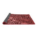 Thickness of Patterned Dark Red Rug, pat2334rd