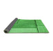 Thickness of Patterned Neon Green Rug, pat2335grn