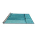 Sideview of Machine Washable Transitional Dark Turquoise Green Rug, wshpat2335lblu