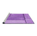 Sideview of Machine Washable Transitional Violet Purple Rug, wshpat2335pur