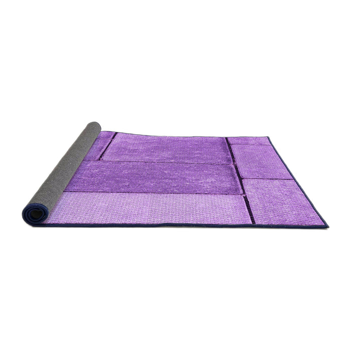 Thickness of Patterned Violet Purple Rug, pat2335pur