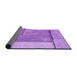 Thickness of Patterned Violet Purple Rug, pat2335pur