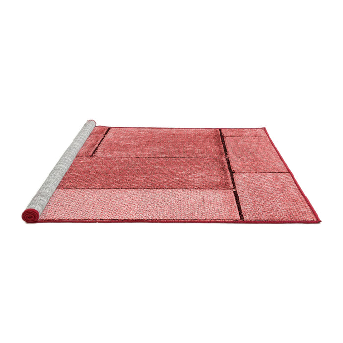 Sideview of Machine Washable Transitional Light Coral Pink Rug, wshpat2335rd