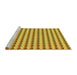 Sideview of Machine Washable Transitional Golden Yellow Rug, wshpat2337yw