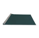 Sideview of Machine Washable Transitional Teal Green Rug, wshpat2339lblu