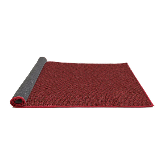 Thickness of Patterned Crimson Red Rug, pat2339rd