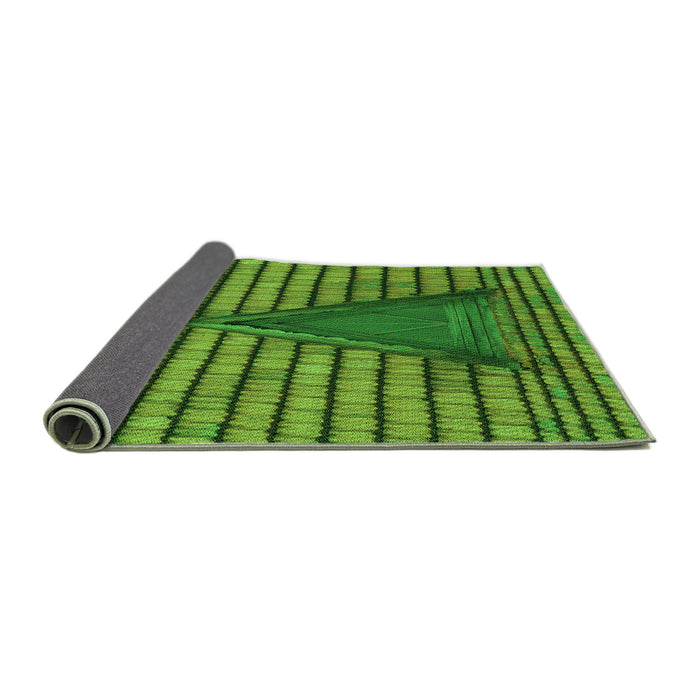 Thickness of Patterned Green Rug, pat234grn