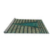 Sideview of Machine Washable Transitional Green Rug, wshpat234lblu