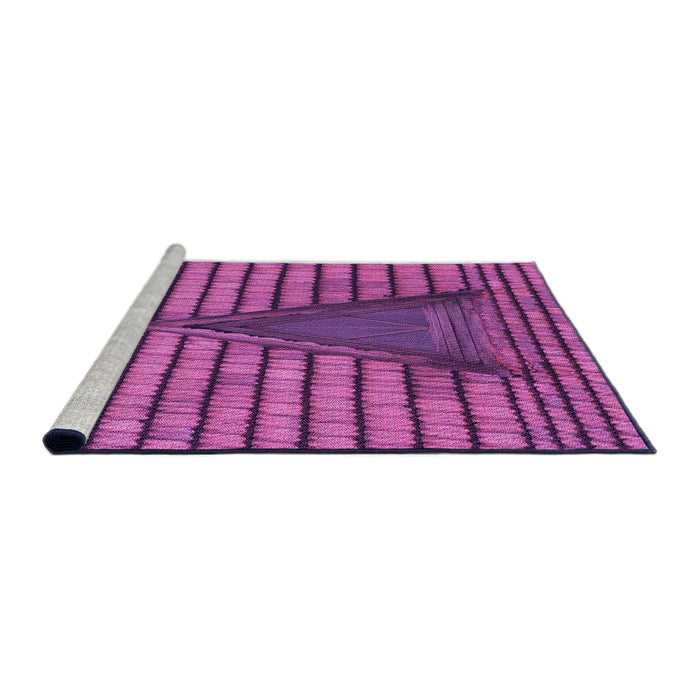 Sideview of Machine Washable Transitional Medium Violet Red Pink Rug, wshpat234pur